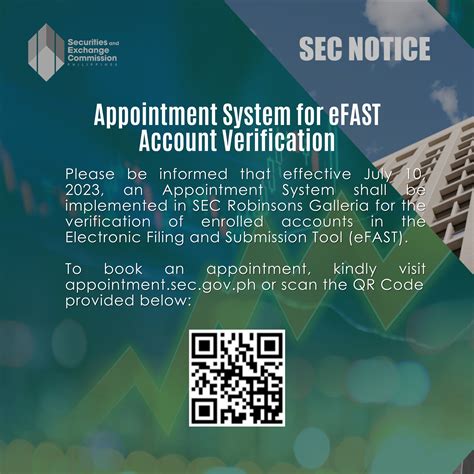 Appointment System (eFast Account Verification) .